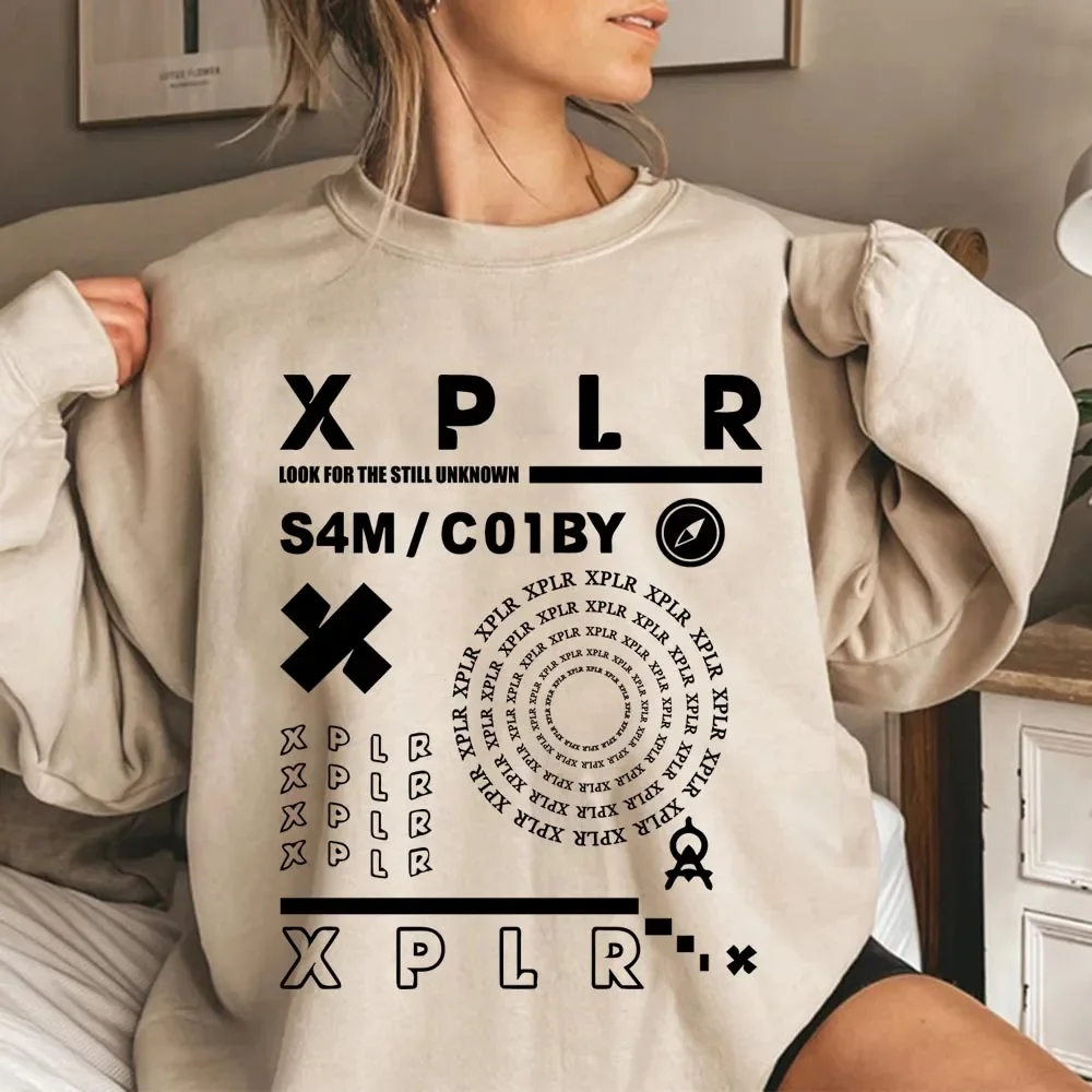 

Sam e Colby-moletom XPLR masculino e feminino, moletom casual de manga longa, roupas K-pop, moda outono e inverno