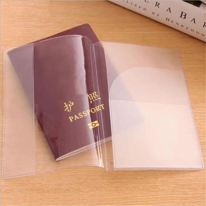 여권 커버 PVC 방수 케이스, 여권 지갑 비즈니스 신용 카드 문서 거치대 보호 케이스 파우치, 1 개