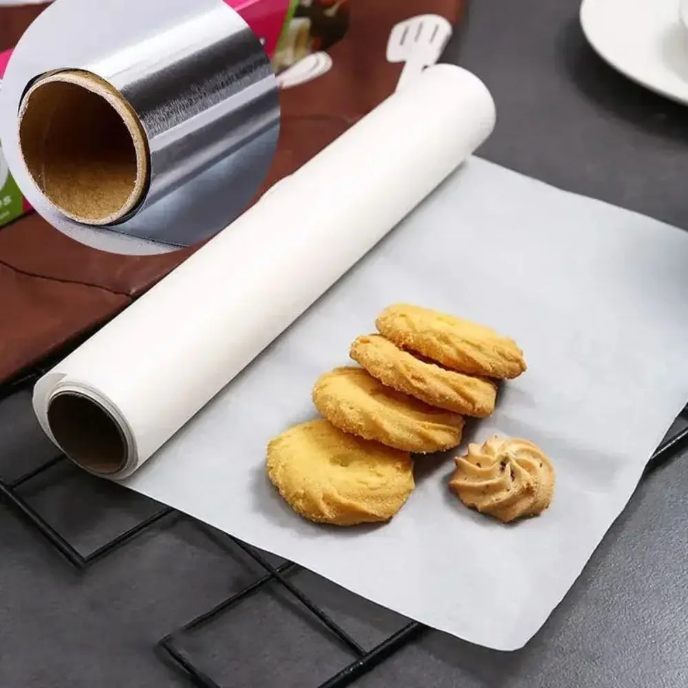 Disposable tin foil 5M/10M/20M aluminium catering tin foil disposable BBQ accessories baking wrap thickened heat safe