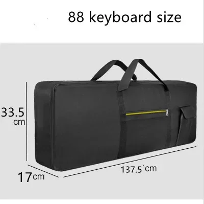 Waterproof 600D Oxford Cloth 88 Key Keyboard Gig Bag Portable Durable Piano with 10mm Cotton Padded Case