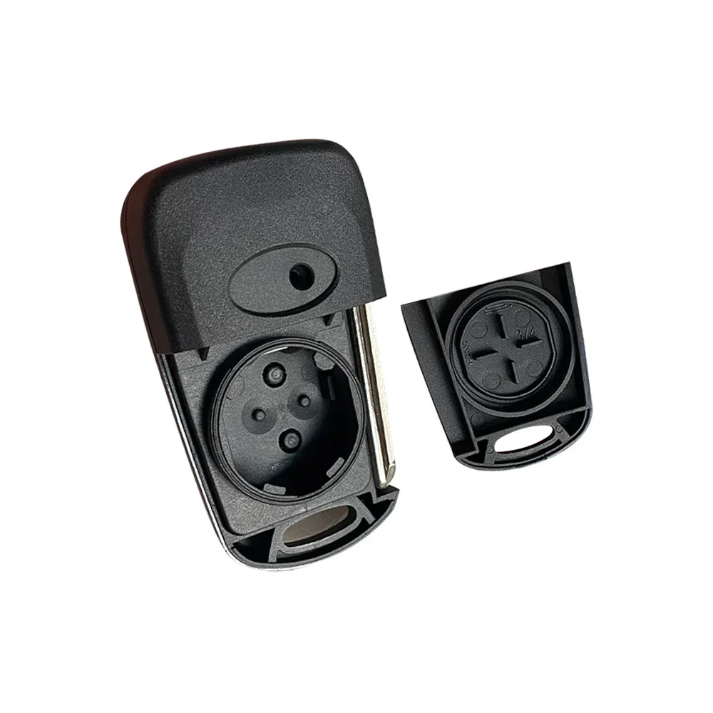 2 Key Botton car key blank remote Housing Case Fob Cover Shell for Hyundai Porter Remote Rubber Pad Logo Sticker Folding Blade