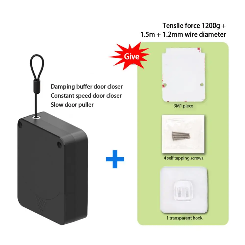 New Upgrade Damping er Automatic Door Closer Punch Free Sliding Door Automatic Closer Multifunctional Close