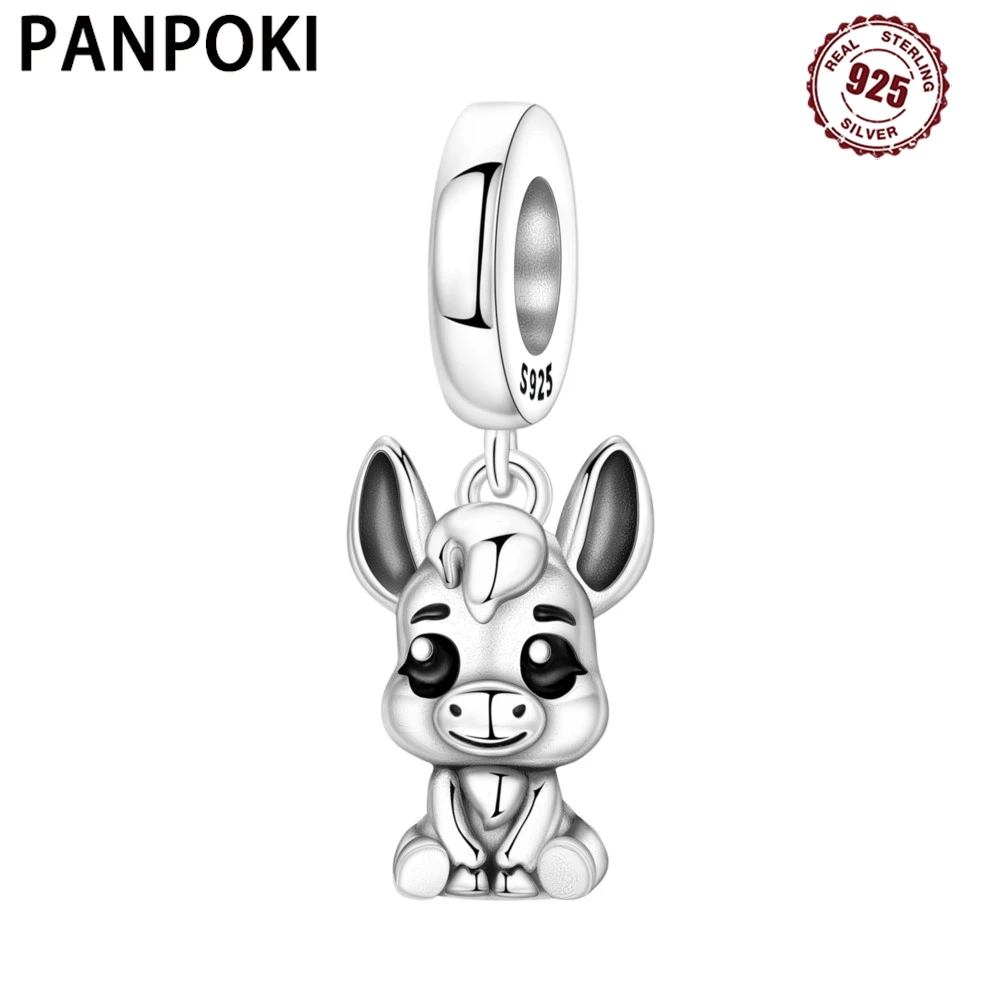 PANPOKI  귀여운 당나귀 동물 오리지널 펜던트 팔찌 참 쥬얼리 파티 비즈..