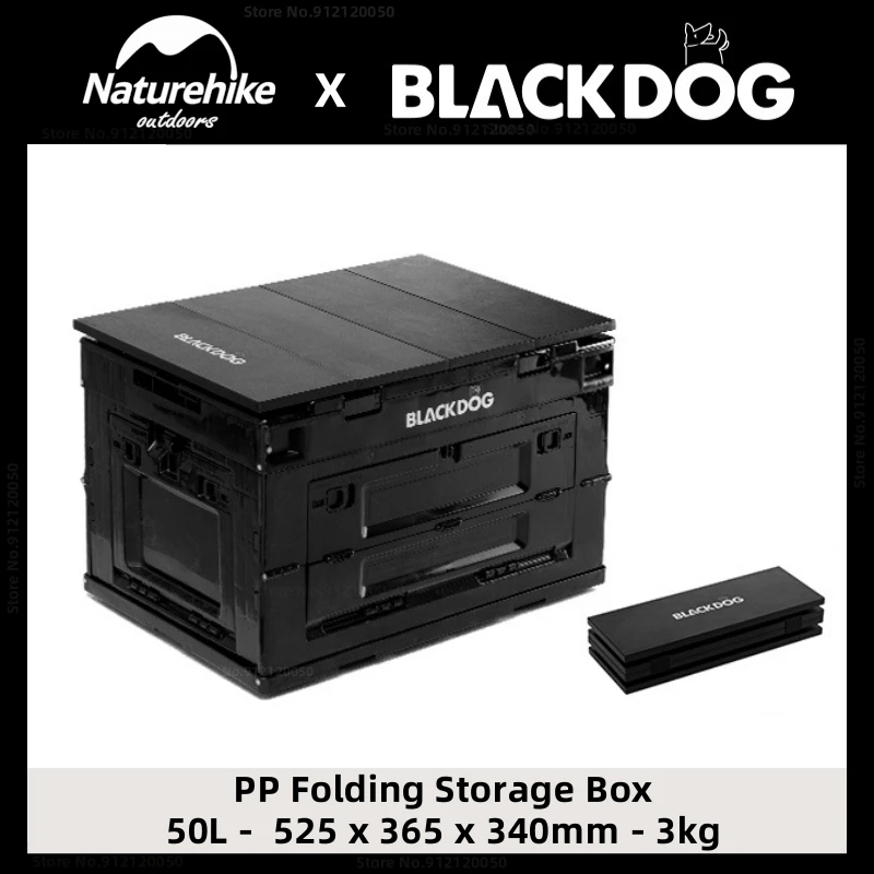 NaturehikeBlackdog50LPPFoldingStorageBoxPortableOutdoorHiking
