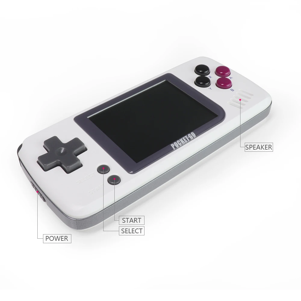 V2 PocketGo Handheld Game Console 2.4inch Screen Retro Game player With 32G TF Card NES/GB/GBC/SNES/SMD PS1 Gaming Consoles Box