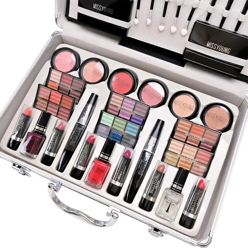 Professional Makeup Set Box Suitcase Makeup Kit Lipstick Makeup Brushes  Nail Polish Set Cosmetic For Makeup Eyeshadow Palette - Eye Shadow -  AliExpress