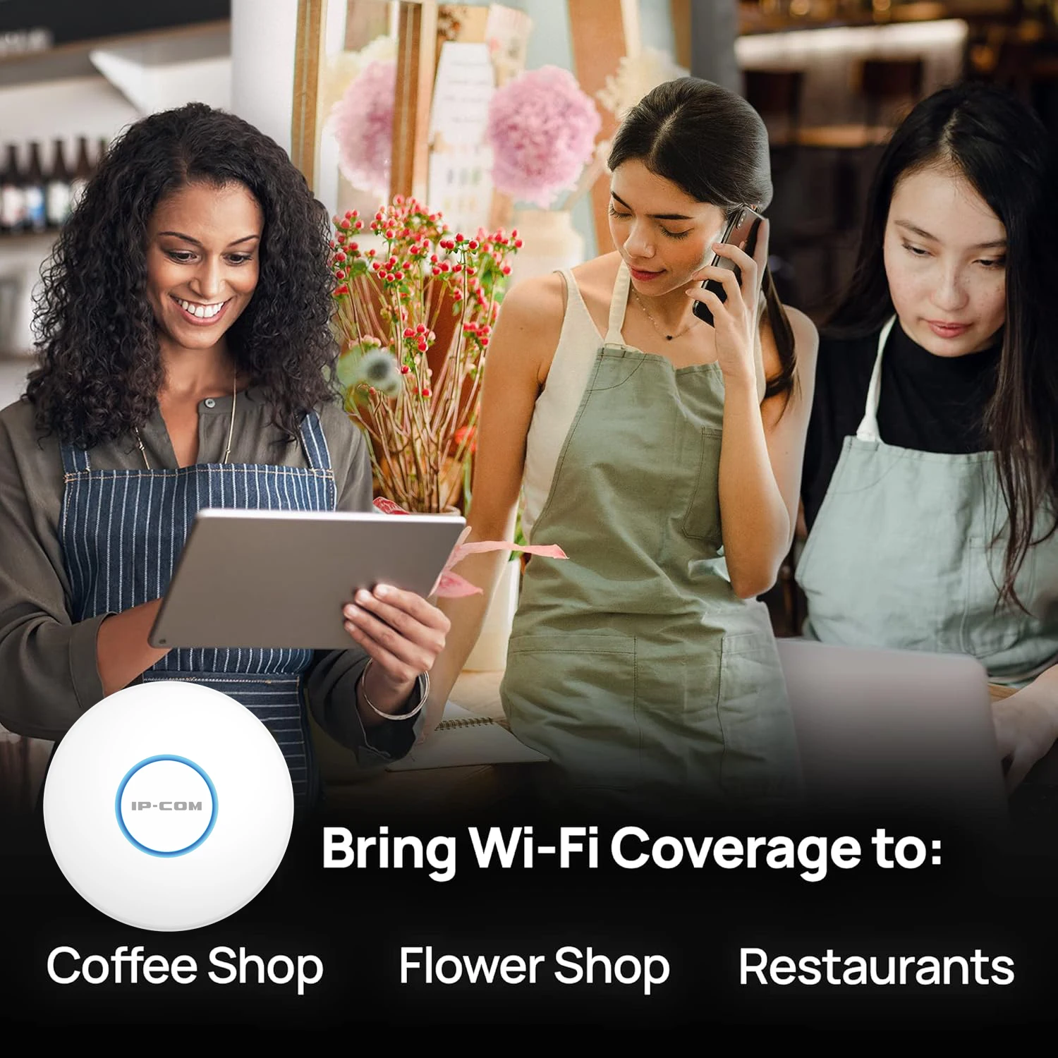 IPCOM W80AP AX1500 Wifi 6 Access Point Mesh Seamless Roaming Gigabit Dual Band MU-MIMO PoE Powered Ceiling Wireless Access Point