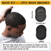 Shea Butter Wave Control Pomade Kit 360 Style Strong Hold Long Lasting Curly Hair Cream With Brush Silk Rag Cap Tool Accessony 5