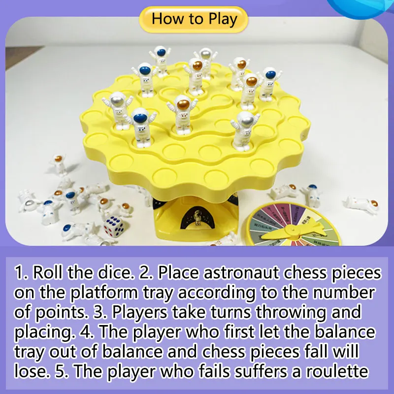 Children Balance Training Board Game Space Man Stacked Sensory Play Set Fun Party Games Fine Motor Training Educational Toys
