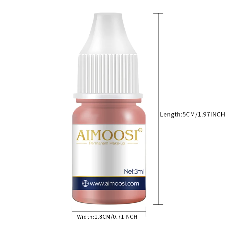 AIMOOSI 3ml Tattoo Ink Permanent Microblading Paint Inks Pigment Semi Makeup Eyebrows Lips Tint Consumables Tattoo Supplies 6