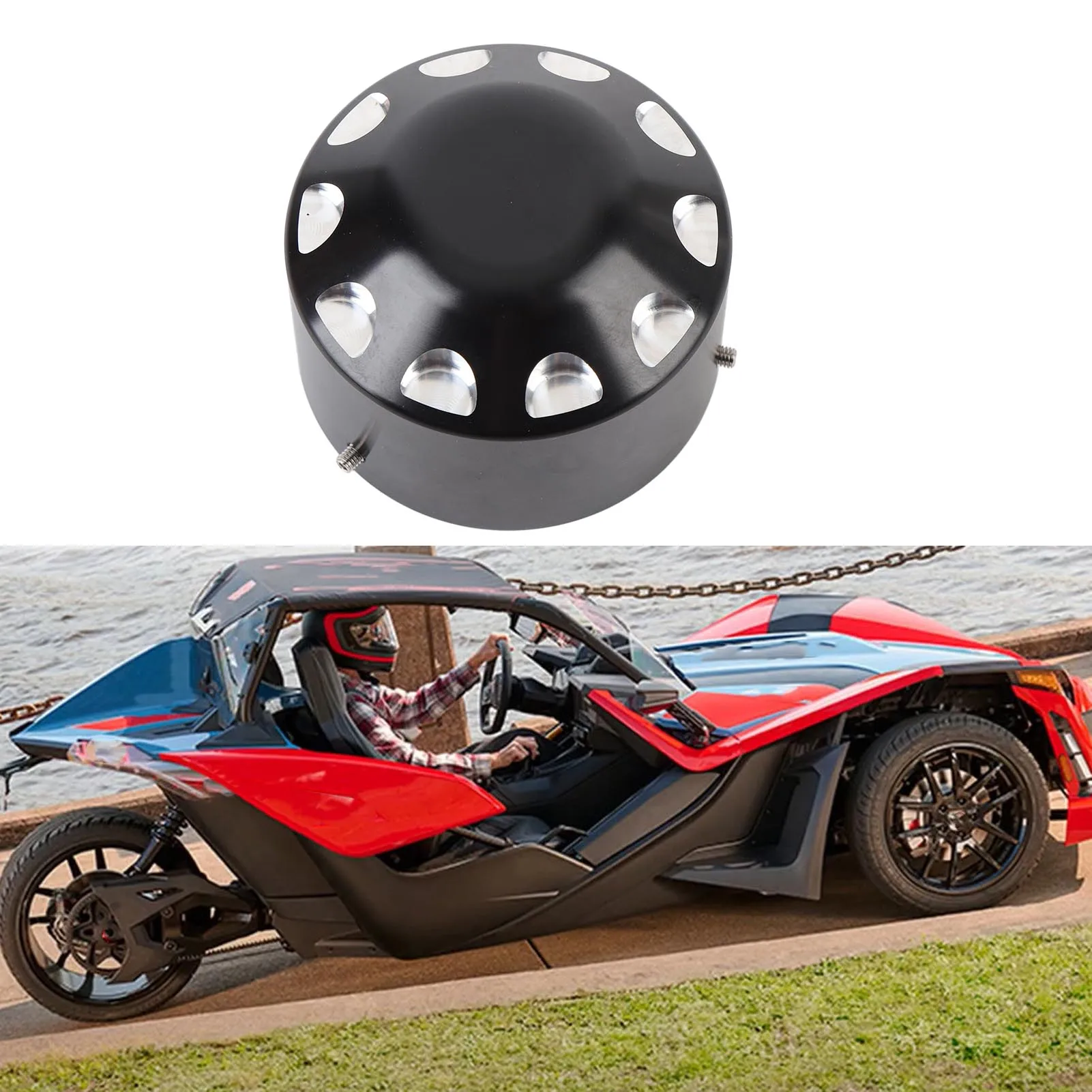 Axle Nut Cover Sturdy Aluminium Wearproof Wheel Axle Nut  Replacement for Polaris Slingshot 2015-2024 Wheel Axle Nut Cover