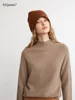 100% Cashmere Caps Simple Solid Hat Double Layers Soft Knit Hat Beanies Fall Winter Spring Warm Caps Skullies Women Bonnet Pure 4