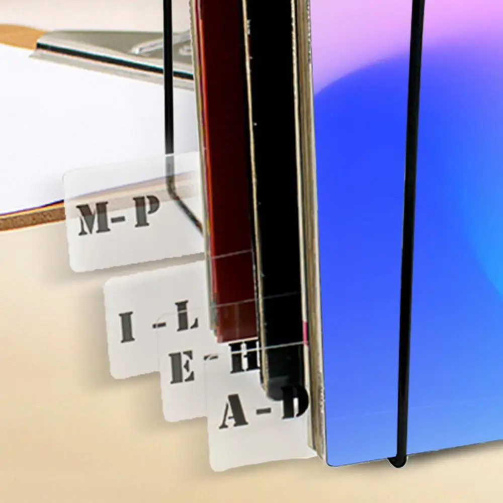 Acrylic Record Dividers 6Pcs Music Classification Cards Record Holder Organizer Guides Alphabet Separator Media Dividers For