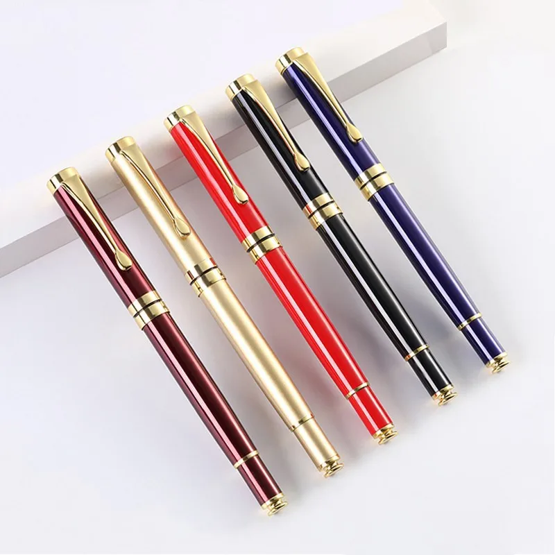 

Customized's Luxury Brand Roller Ballpoint Pen Metal Office School Supplies Gold Rollerball High Quality Stationery Spinning