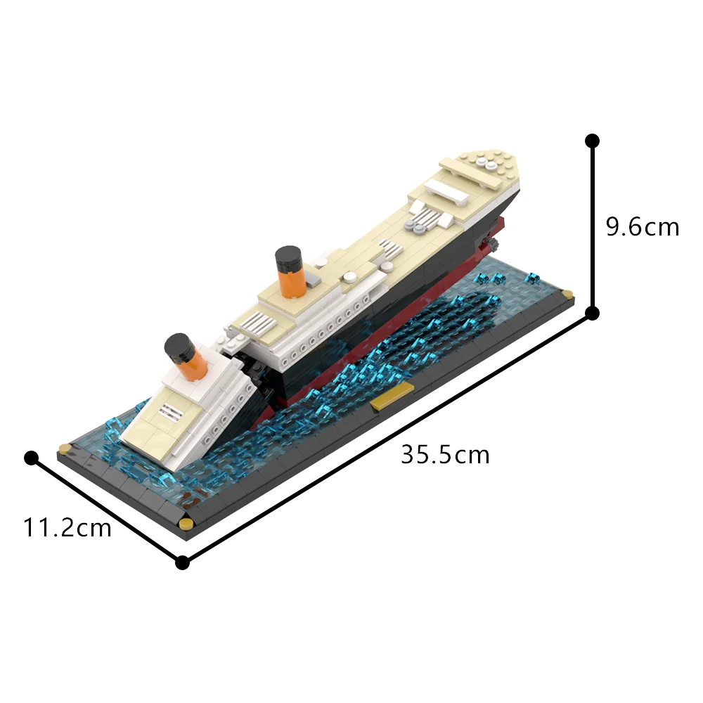 MOC UK RMS Mini Titanic Building Blocks Olympic-Class Luxury Liner