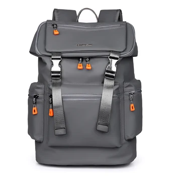 Men's Fashion Backpack Large Capacity Computer Bag Wear-Resistant Fabric Outdoor Travel Backpack