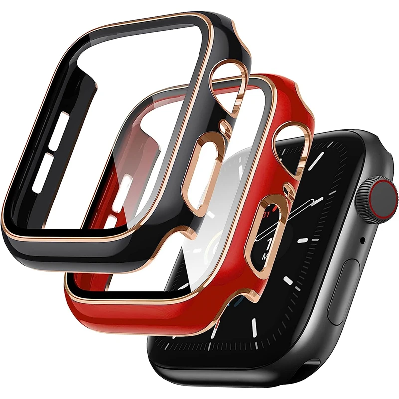 

Case For Apple Watch Series 45mm 41mm 44mm 40mm 38mm 42mm Protective Case with Screen Protector iwatch Series 8 se 7 6 5 3 case