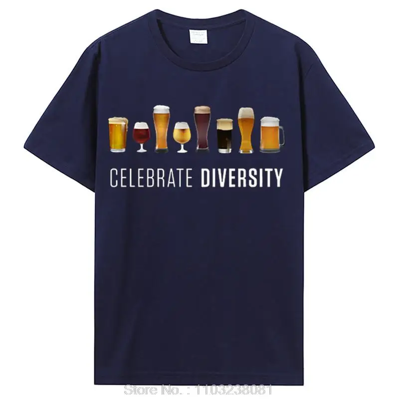 Herr t-shirt celebrate diversity rolig bomull streetwear_voghion.com