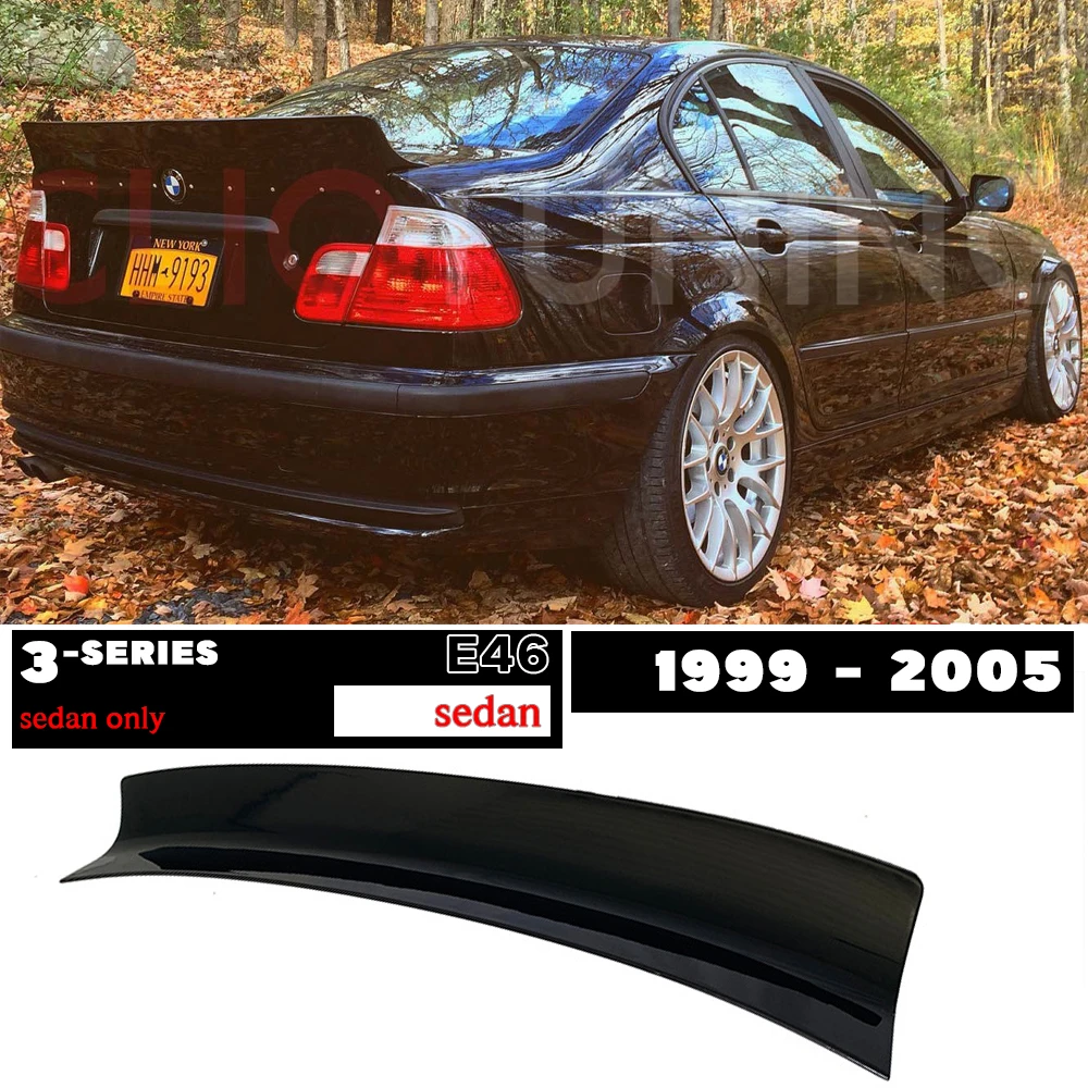 

Gloss Black Rear Deck Trunk Spoiler Ducktail for BMW 3 Series 4-Door E46 Sedan 1999 - 2005 316i 318i 320i 323i 325i 328i 330i M3