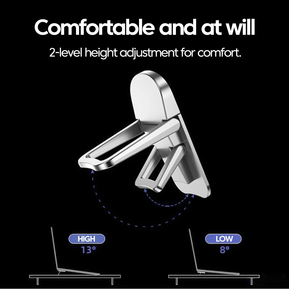 휴대용 노트북 스탠드 2PCS 조정 가능한 접이식 브래킷 노트북 라이저 태블릿 Macbook 노트북 홀더 다리 용 냉각 스탠드