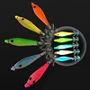 5PCS/bag 6cm7cm9cm Artificial Fluorescent Fishing Lures Squid Hook Cuttlefish Jigs Bait Spinnerbait Wood Shrimps Sea Fishing 5