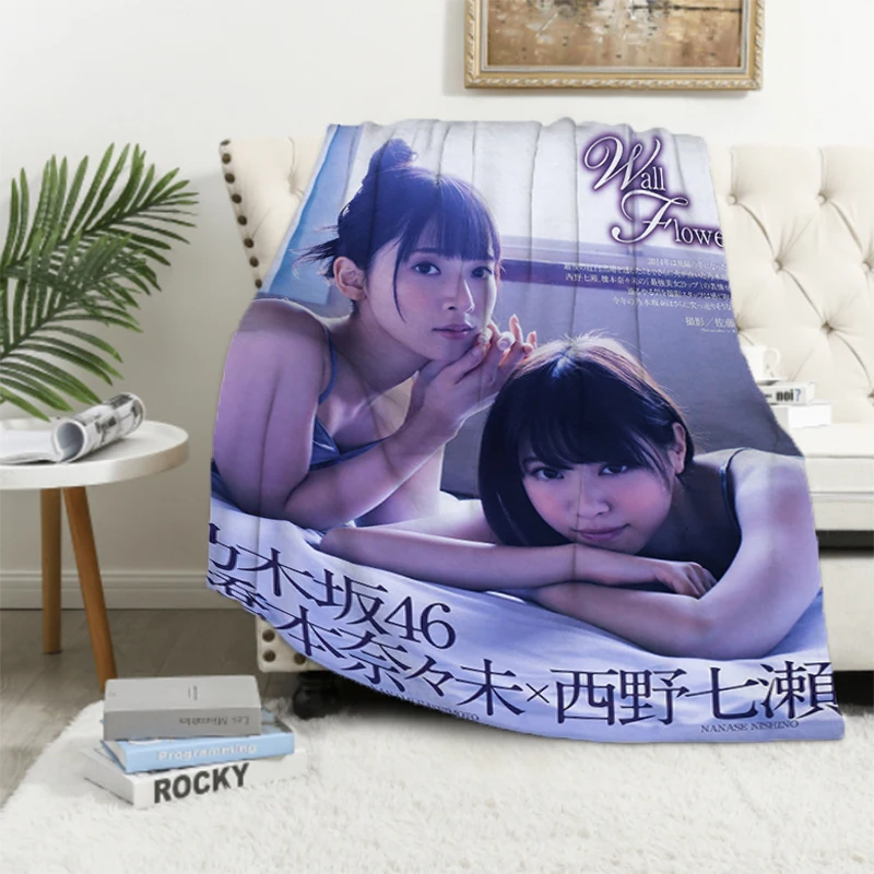 

Nogizaka46 Sofa Blankets & Throws Fleece Blanket Furry Winter Throw Fluffy Soft Bed Baby Beds Custom Nap Flannel Children's Home