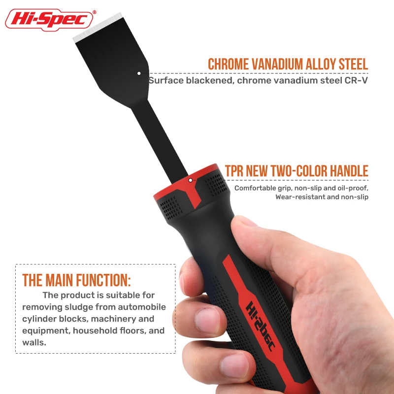 Engine Cylinder Cleaning Blade Cylinder Cleaning Blade Carbon Steel Blade Scraper Range Hood Sealant Pad Oil Dirty 1/4pc