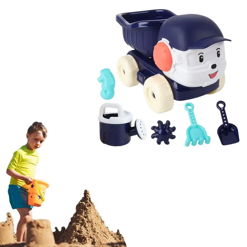 

Beach Toys Set Beach Car Kids Beach Toys 6Pcs Kids Sand Toys Includes Watering Can Seahorse And Star Mold Shovel Rake Car