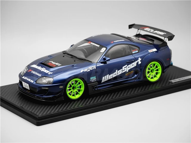 IG 1:18 Supra A80 JZA80 RZ ORIDO-STREET Ver.Blue JDM Simulation 