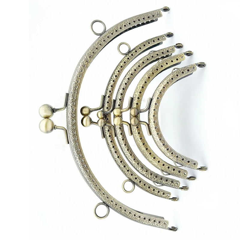 

1PC 8.5/10.5/12.5/15/20.5cm Metal Kiss Clasp Lock Frame Accessories DIY Metal semicirc Frame Purse Handle DIY Coin Bags