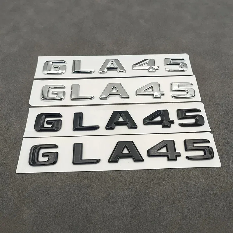 3D ABS 크롬 GLA 45 GLA45 로고 레터 자동차 트렁크 엠블럼 배지 스티커 메르세데스 벤츠 GLA45 AMG W156 X156 H547 액세서리