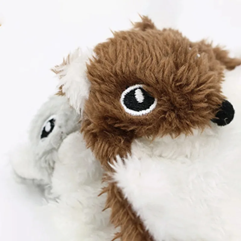 Crinkle Sound Flying Squirrel Cat Toy Plush & Rustling Paper Design for Interactive Play & Anxiety Relief Used for Pets Playing