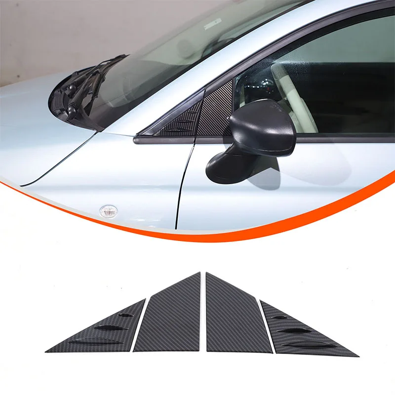 Für Fiat 500 10-23 Auto-Rückspiegel Seitendreieck-Verkleidung ABS Schwarz Auto-Außenmodifikation 2-teiliges Set (Ersatzmodell) – Detail 15