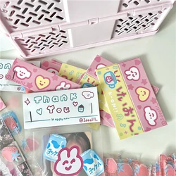 10pcs DIY Cute White Thank You Card Head Display Card Photo Card Collection Bag Packaging Tag Packaging Material