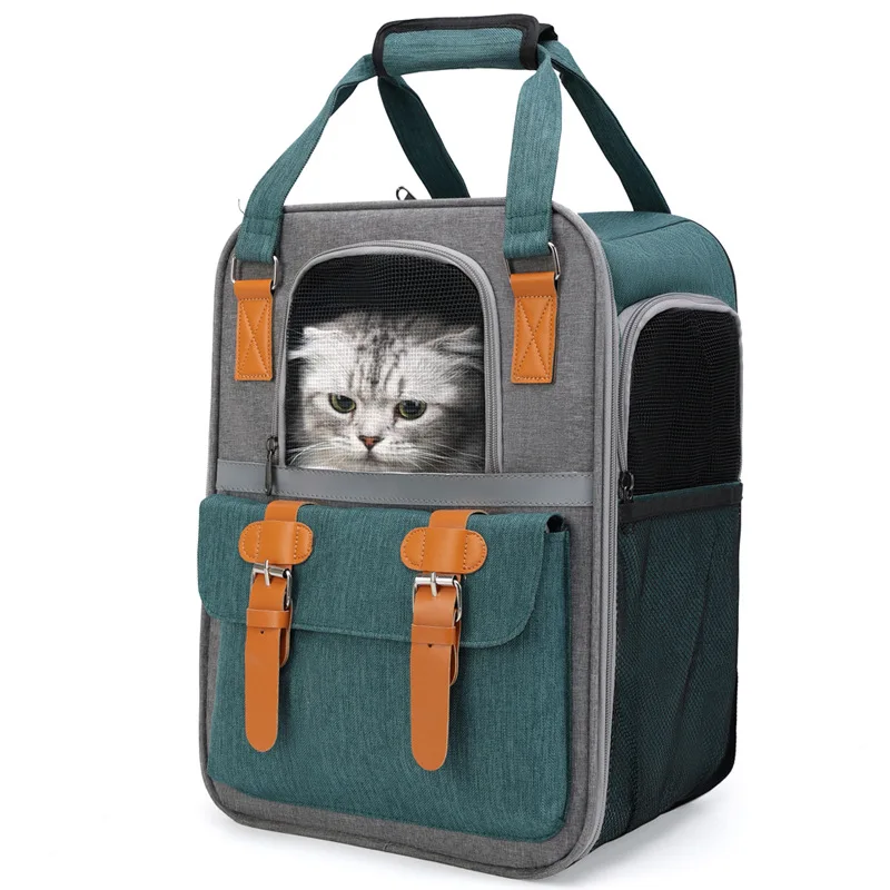 Pet Carrier Bag 0-10 KG Breathable Mesh Foldable Large Capacity Cat Carrying Bag