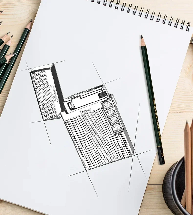 Description Picture 3 of itemMetal Windproof Torch Gas Lighter Double Flame Butane Lighter Smoking Accessory Gadgets for Men Gift Cigarette Lighter