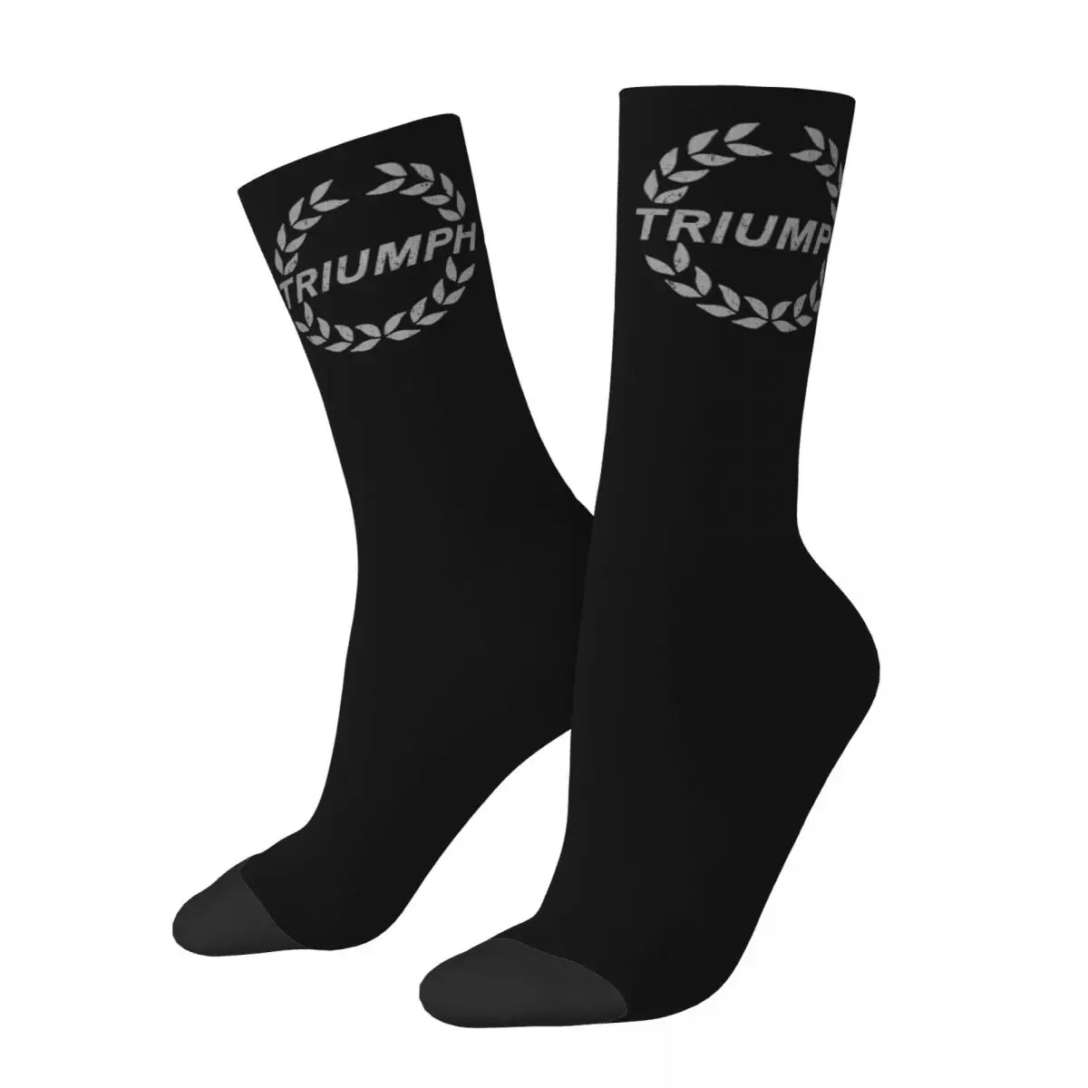 

Harajuku TRIUMPHS Motorbike Design Theme Print Socks Merchandise All Seasons Cute Crew Socks Non-slip