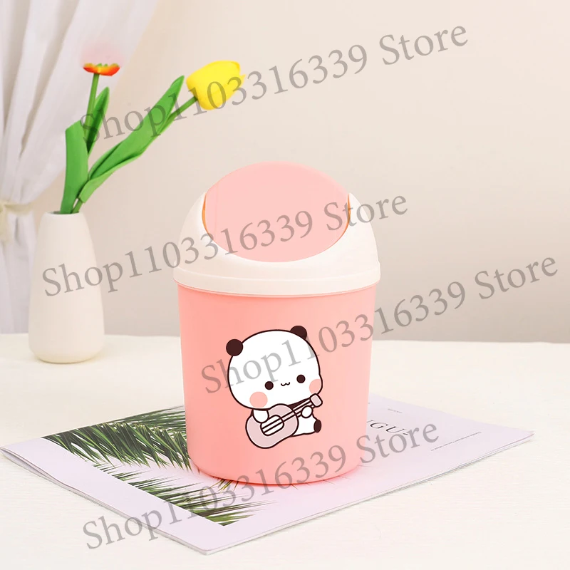 Bubu Dudu Mini Desktop Bin - Cute Panda Bear Trash Can for Clean and Organized Workspaces
