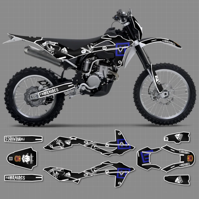 

Queen X MOTOR Custom Team Graphics Decals Stickers Kit For Husqvarna TE 250 2008 2009 2010 2011 2012 2013 Decals Stickers 7