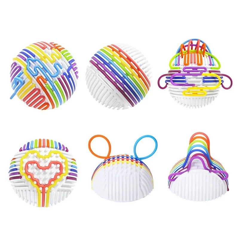 Sensory Activity Ball for Kid Busy Ball Motor Skills Montessori Toys Relaxing Stress Colored Silicone Rod Travel Toys Gifts Boys