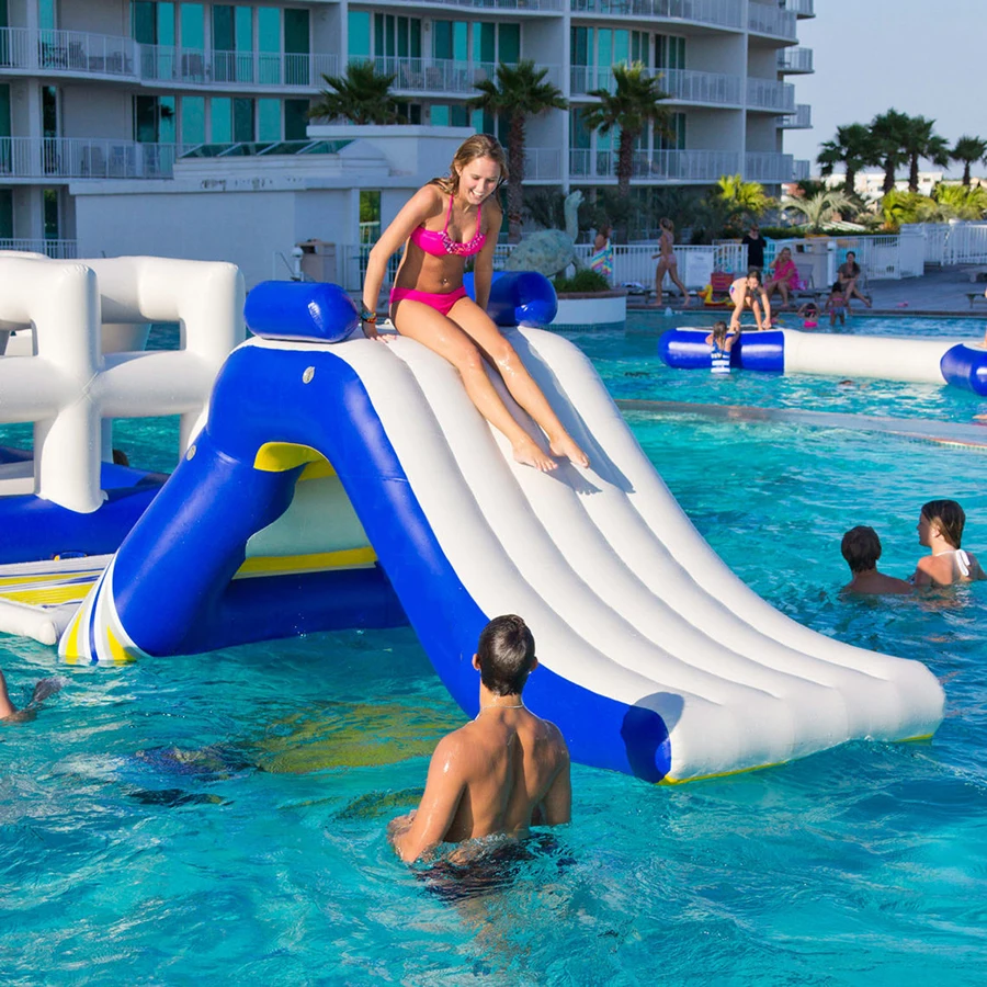 Water Park Outdoor Blow up Small Kids Pool Slides Commercial Giant Floating Inflatable Water Slide for Adults