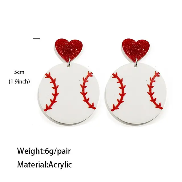 Acrylic Sports Earrings – IKRAFT LLC