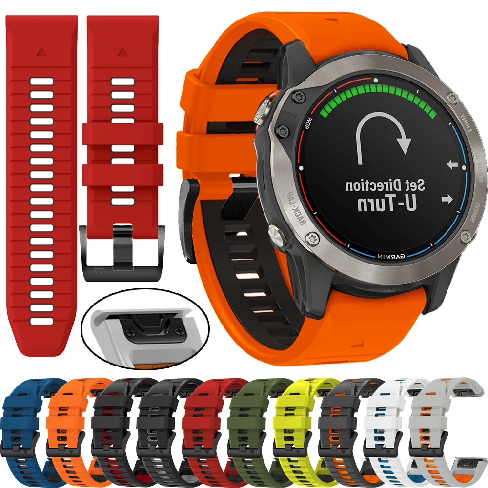 

Ремешок Quickfit 26 мм 22 мм для Garmin touchs70 47 мм Fenix 7X Pro 7 6X Pro 6Pro 5 5X Plus, силиконовый браслет, браслет, браслет