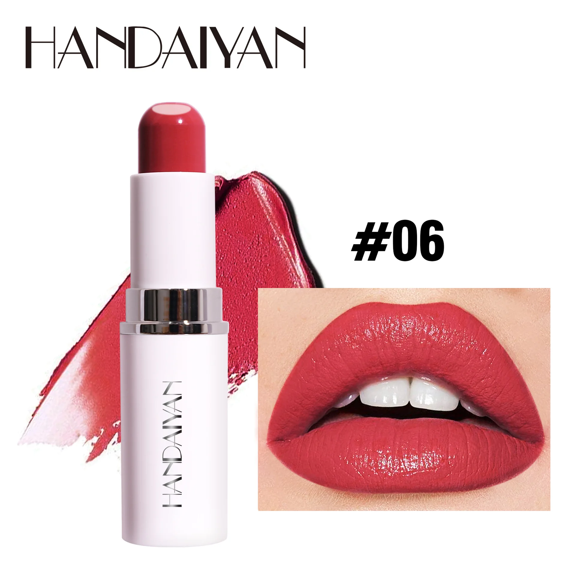 thumbnail image 1 of Handaiyan 8 Colors Matte Waterproof Velvet Nude Lipstick Sexy Red Brown Pigments Makeup Long Lasting Profissional, 1 of 5
