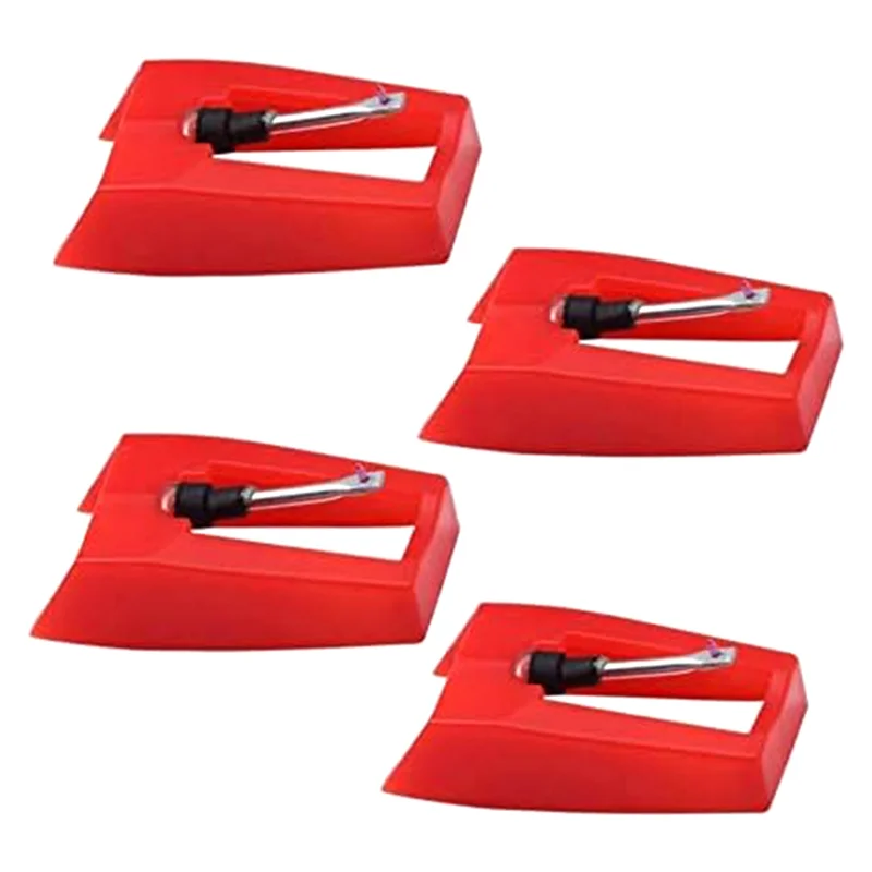 

4 Pack Ruby Record Player Needle Turntable Stylus Replacement Gramophone Vinyl Record Player Stylus
