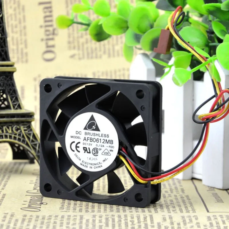 

New CPU Fan for Delta AFB0612MB 6015 12V 0.12A 6CM 3-wire Computer Chassis Fan 60X60X15mm