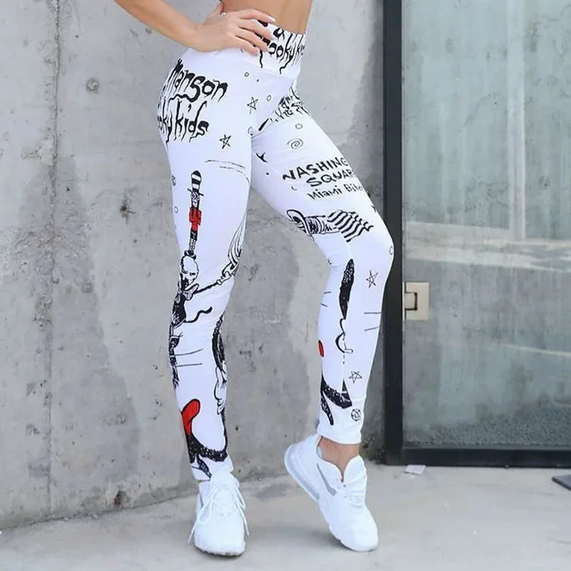 101016002 New eBay Digital Print Hip Lift Elastic High Waist Leggings Sports Yoga Pants