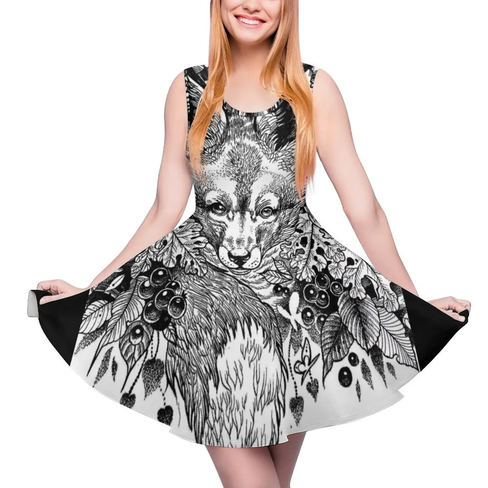 Hidden fox Sleeveless Dress summer dresses ladies 2024 long dress women summer dress korean women Womens summer