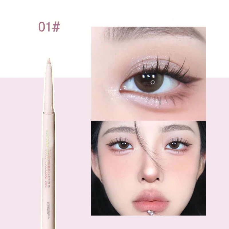 thumbnail image 1 of Lápiz delineador de ojos en gel de doble uso con efecto de gusano de seda que ilumina y mate, corrector en tono de piel beige, sombra de ojos de contorno suave, 1 of 5