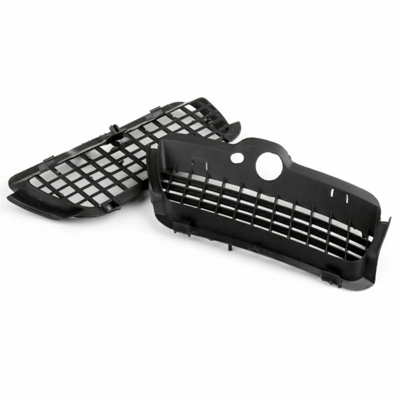 Sleek Black Car Fog Light Bumper Grille